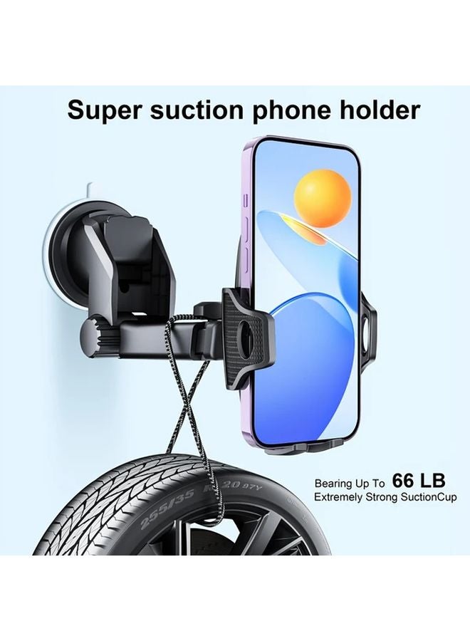 Black Adjustable Car Phone Mount Suction Cup Holder For 4 7 Inch Smartphones - Image 5
